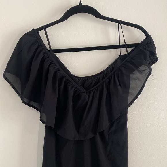 For Love & Lemons Flamenco Maxi Off the Shoulder Dress in Black Women's Small - Picture 5 of 13